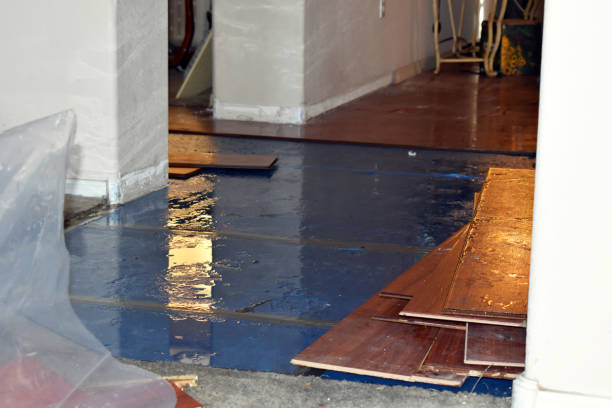 Professional Water Damage Restoration technician working in Man, WV